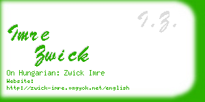 imre zwick business card